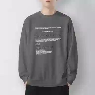 莫代尔 秋冬个性百搭亲肤慵懒舒适时尚轻盈嘻哈街头风长袖潮流卫衣打底衣 男女同款