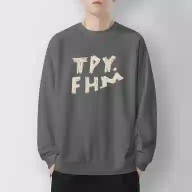 莫代尔 秋冬百搭设计感个性街头风美式少年感加大加宽嘻哈潮流卫衣打底衣 男女同款