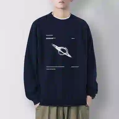 莫代尔 秋冬个性百搭亲肤慵懒舒适嘻哈街头风时尚轻盈长袖潮流卫衣打底衣 男女同款