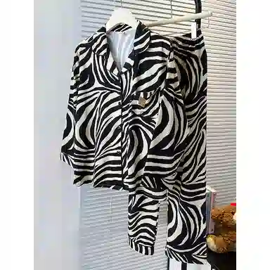 莫代尔 春秋季宽松显瘦个性舒适柔软亲肤细腻时尚百搭长袖长裤家居服可外穿睡衣套装 女款