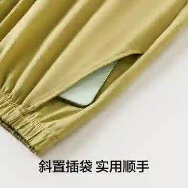 有棵树 纯色翻领开衫弹力短袖短裤两件套可外穿睡衣套装 男款 礼袋装