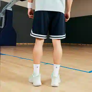 乔丹 美式网眼速干宽松五分篮球裤 男款 新星蓝