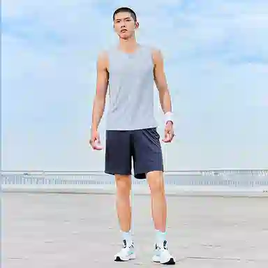 乔丹 印花训练薄款背心 男款 日光蓝