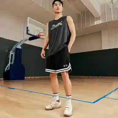 乔丹 速干透气 字母印花休闲薄款 时尚训练比赛 圆领套头篮球背心 男款 铁灰色