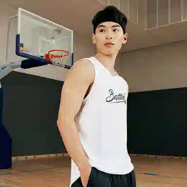 乔丹 速干透气 字母印花休闲薄款 时尚训练比赛 圆领套头篮球背心 男款 乔丹白