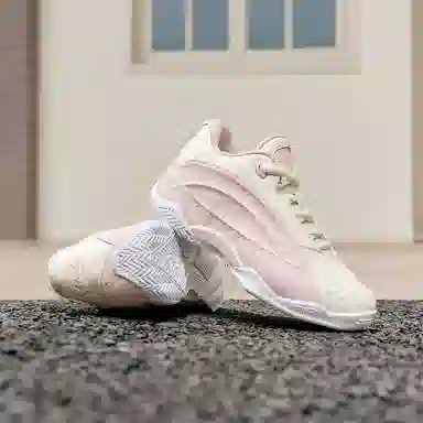 乔丹 运动舒适 减震防滑耐磨 低帮 篮球鞋 女款 云粉色