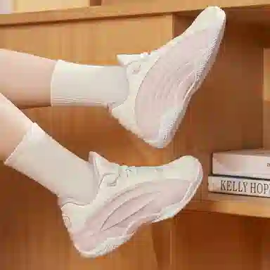 乔丹 运动舒适 减震防滑耐磨 低帮 篮球鞋 女款 云粉色