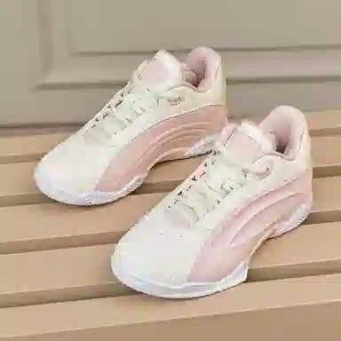 乔丹 运动舒适 减震防滑耐磨 低帮 篮球鞋 女款 云粉色