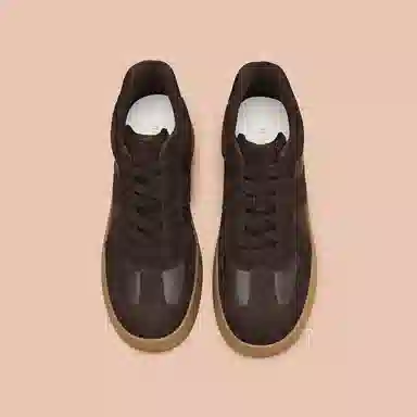 波尔谛奇 牛皮革绒面革 复古时尚 轻便增高 中帮 生活休闲鞋 女款