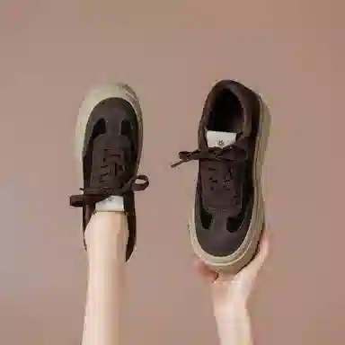 波尔谛奇 牛剖层革 复古百搭加绒 低帮 板鞋 女款