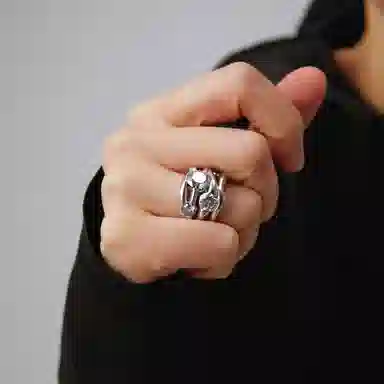 素觉 设计师品牌小众设计高级感 莫桑石 戒指 女款