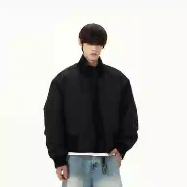 布客行 美式高街老钱风复古百搭飞行员教练立领短款宽松保暖防风防水潮流外套夹克 男女同款