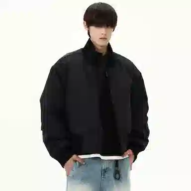 布客行 美式高街老钱风复古百搭飞行员教练立领短款宽松保暖防风防水潮流外套夹克 男女同款