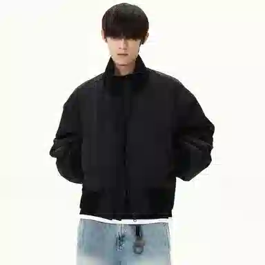 布客行 美式高街老钱风复古百搭飞行员教练立领短款宽松保暖防风防水潮流外套夹克 男女同款