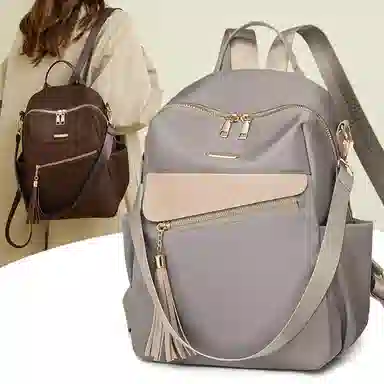 江麒 百搭时尚潮流 尼龙 双肩包 女款 多色