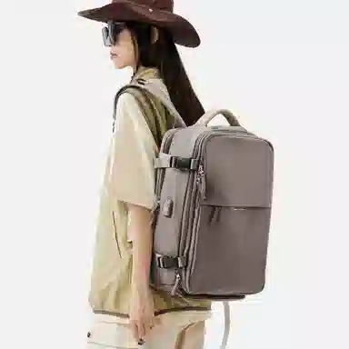 阿尔派妮 大容量学生百搭短途出差旅游行李多功能干湿分离独立鞋袋 织物 旅行包电脑包书包背包双肩包 男女同款情侣款 多色