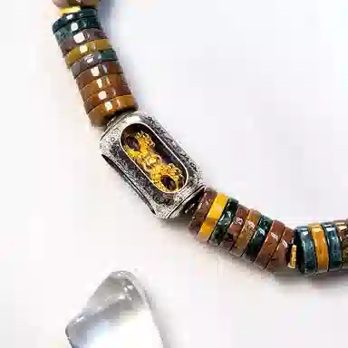 乃瑭 四面金刚杵转动吉祥好运上岸佑福红运当头通勤百搭天然 玛瑙 手串 男女同款情侣款