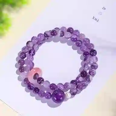 乃瑭 梦幻好运招财纳福  时尚高级感天然 紫水晶 手串 男女同款情侣款
