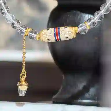 乃瑭 紫定成功 紫定高中 红运当头天然 白水晶 项链 女款