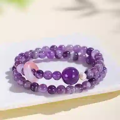 乃瑭 梦幻好运招财纳福  时尚高级感天然 紫水晶 手串 男女同款情侣款