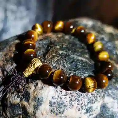 乃瑭 【甄选高品质】 八方来财招财纳福貔貅净化磁场多财多福好运上岸 百搭叠戴天然 虎眼石 手串 男女同款情侣款