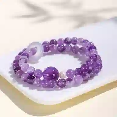 乃瑭 梦幻好运招财纳福  时尚高级感天然 紫水晶 手串 男女同款情侣款
