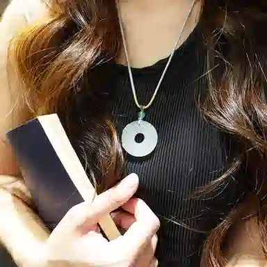 乃瑭 吞金兽聚财纳福国潮高品质平安扣民族风新中式#好运天然 玉髓 项链 男女同款情侣款