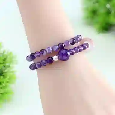 乃瑭 梦幻好运招财纳福  时尚高级感天然 紫水晶 手串 男女同款情侣款