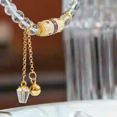 乃瑭 紫定成功 紫定高中 红运当头天然 白水晶 项链 女款