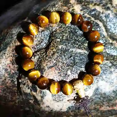 乃瑭 【甄选高品质】 八方来财招财纳福貔貅净化磁场多财多福好运上岸 百搭叠戴天然 虎眼石 手串 男女同款情侣款