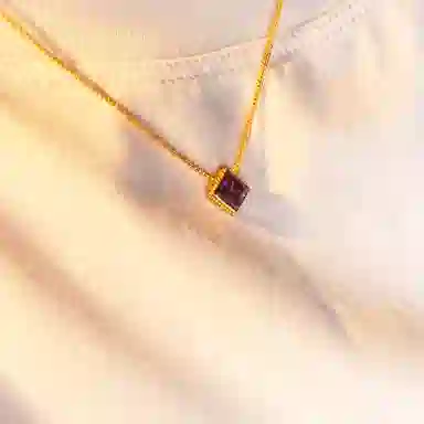 乃瑭 方糖紫定高中紫定成功好运上上签红运当头通勤百搭天然 紫水晶 项链 女款