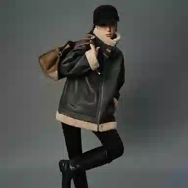 周淼 舒适抓毛底绒保暖修身小脚牛仔裤 女款 黑色