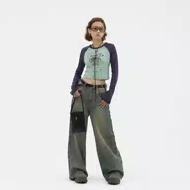 Apparition Wide Leg Jeans Retro Blue