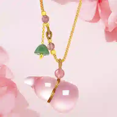 阿梵尼 芙蓉石葫芦 水晶 项链 女款