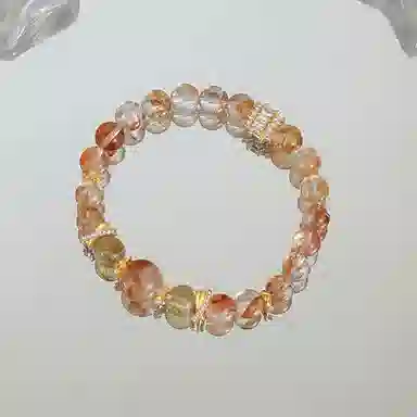 阿梵尼 招财小金霸 招财进宝新中式国潮复古创意玄学时尚爆款百搭日常潮流精致可调节串珠#好运天然 黄水晶 手串 女款