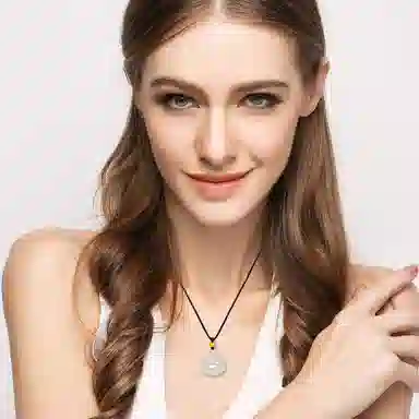 阿梵尼 弥勒佛 观音 叶子 平安扣本命守护佛祖编绳 玉髓 吊坠 男女同款情侣款