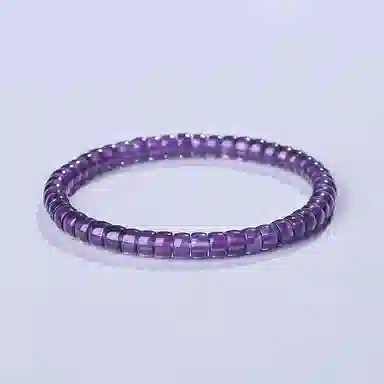 阿梵尼 九紫离火直切药片珠好运天然 紫水晶 手串 女款