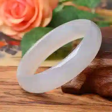 阿梵尼 白月光叮当镯冰种温润 玉髓 手镯 女款