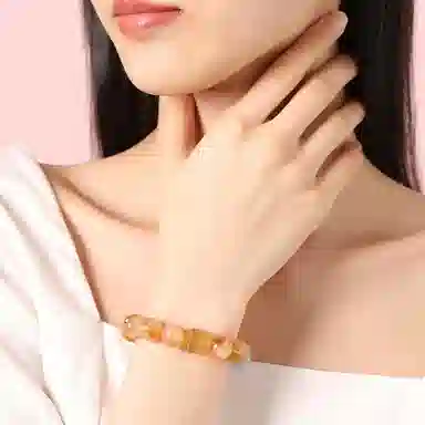 阿梵尼 八方来财新中式 纳福招财 小众设计 气质百搭#好运天然 黄水晶 手串 女款