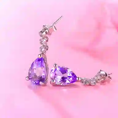 阿梵尼 优雅轻奢高级大气 水晶 玉石耳环 女款