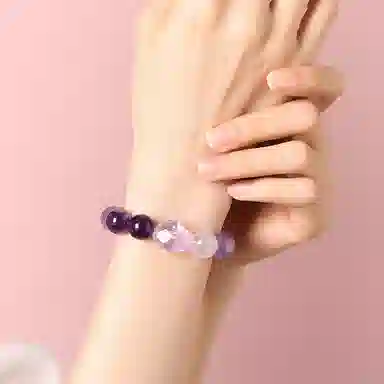 阿梵尼 招财小霸王 招财进宝新中式 国潮复古创意玄学时尚 爆款百搭 日常潮流精致可调节串珠#好运天然 紫水晶 手串 女款