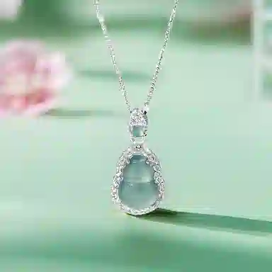 阿梵尼 福禄双全 小葫芦  新中式国潮复古时尚高级感 简约显白温润清透锁骨链#好运天然 玉髓 项链 女款