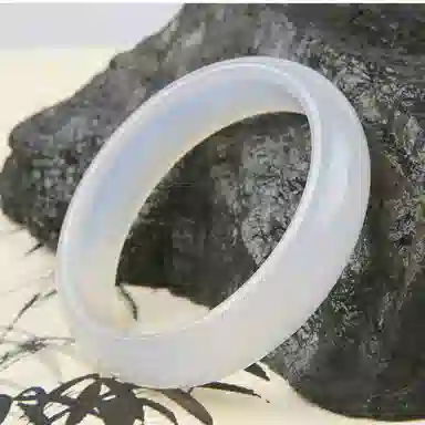 阿梵尼 白月光叮当镯冰种温润 玉髓 手镯 女款