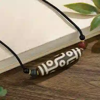 阿梵尼 西藏圣物吉祥平安招财藏传回流九眼天珠吊坠民族风护身吊坠佛珠 男生 女生 礼  玛瑙 玉石项链 男女同款情侣款