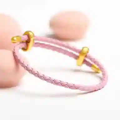 阿梵尼 简约可穿珠 皮绳 手链 男女同款情侣款