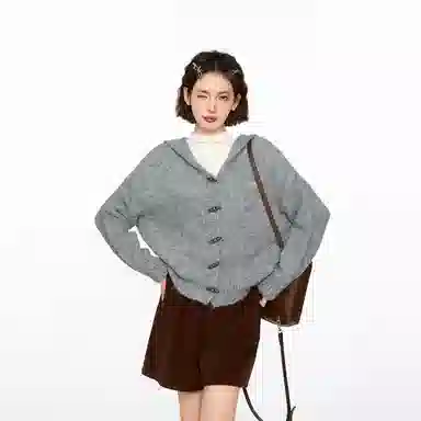 柏黛妃 宽松简约百搭毛衣 女款 深灰色