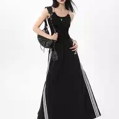 柏黛妃 短款修身无袖吊带 女款 黑色