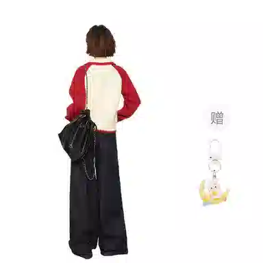 柏黛妃 翻领短款外穿宽松针织衫 女款 白色