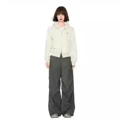 柏黛妃 简约连帽拉链舒适长袖卫衣 女款