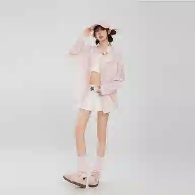 柏黛妃 小众设计感纯色简约长袖衬衫 女款 粉色